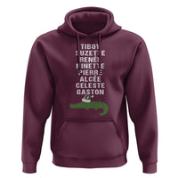 Funny Cajun Louisiana Christmas Hoodie Eight Crocodiles New Orleans Santa