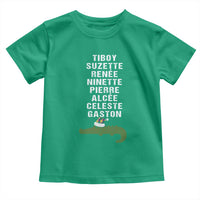 Funny Cajun Louisiana Christmas Toddler T Shirt Eight Crocodiles New Orleans Santa