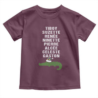 Funny Cajun Louisiana Christmas Toddler T Shirt Eight Crocodiles New Orleans Santa