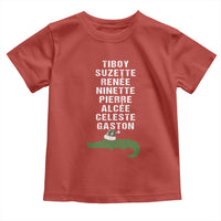 Funny Cajun Louisiana Christmas Toddler T Shirt Eight Crocodiles New Orleans Santa