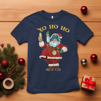 Funny Christmas Pirate Santa T Shirt Yo Ho Ho Holiday Xmas Pirate - Wonder Print Shop