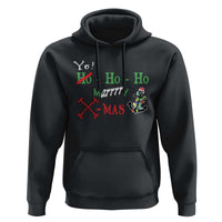 Funny Christmas Pirate Hoodie Yo Ho Ho Marrrrry X-Mas Anchor Santa Hat