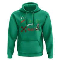 Funny Christmas Pirate Hoodie Yo Ho Ho Marrrrry X-Mas Anchor Santa Hat