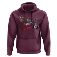 Funny Christmas Pirate Hoodie Yo Ho Ho Marrrrry X-Mas Anchor Santa Hat