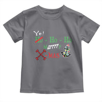 Funny Christmas Pirate Toddler T Shirt Yo Ho Ho Marrrrry X-Mas Anchor Santa Hat