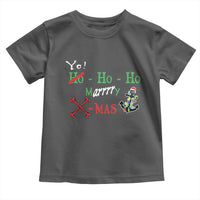 Funny Christmas Pirate Toddler T Shirt Yo Ho Ho Marrrrry X-Mas Anchor Santa Hat