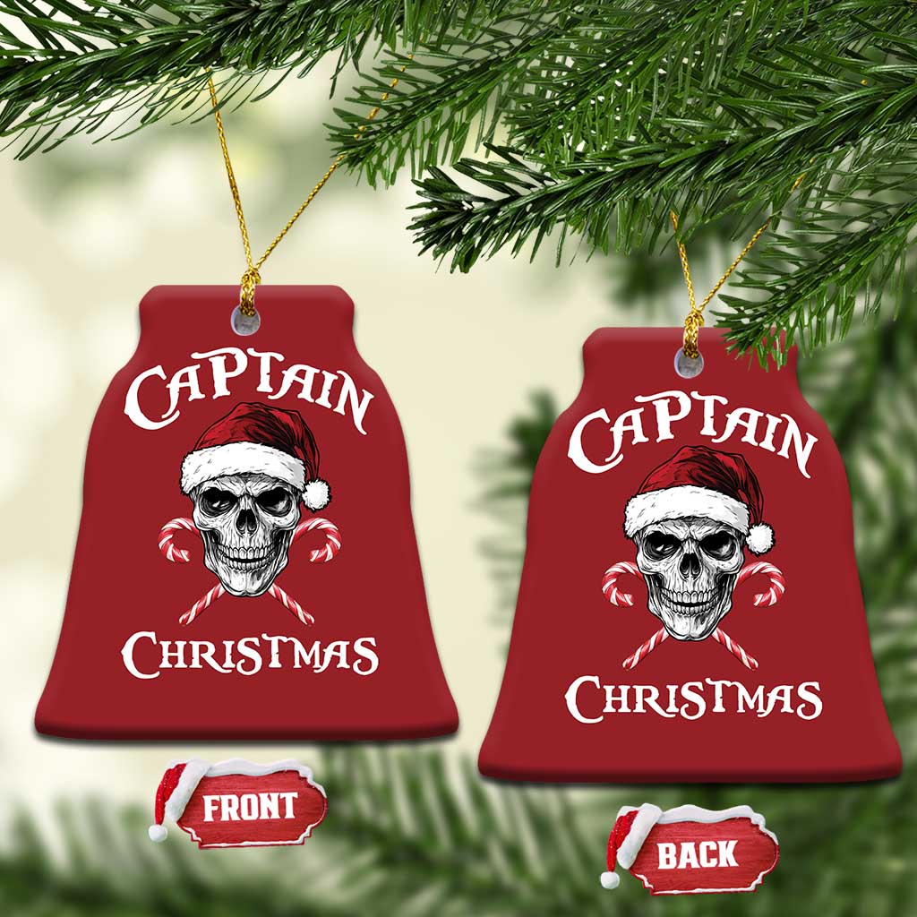 Funny Xmas Pirate Santa Christmas Ornament Captain Xmas Skull Candy Canes - Wonder Print Shop