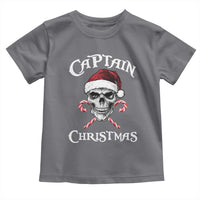 Funny Xmas Pirate Santa Toddler T Shirt Captain Christmas Skull Candy Canes