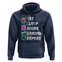 Eat Sleep Anime Gaming Repeat Hoodie Kawaii Otaku Anime Manga