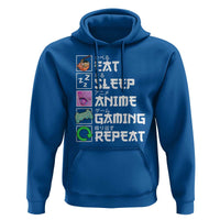 Eat Sleep Anime Gaming Repeat Hoodie Kawaii Otaku Anime Manga