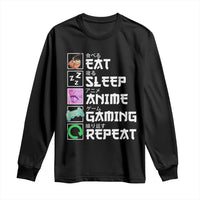 Eat Sleep Anime Gaming Repeat Long Sleeve Shirt Kawaii Otaku Anime Manga