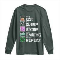 Eat Sleep Anime Gaming Repeat Long Sleeve Shirt Kawaii Otaku Anime Manga