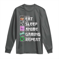 Eat Sleep Anime Gaming Repeat Long Sleeve Shirt Kawaii Otaku Anime Manga