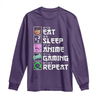 Eat Sleep Anime Gaming Repeat Long Sleeve Shirt Kawaii Otaku Anime Manga