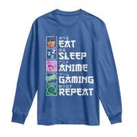 Eat Sleep Anime Gaming Repeat Long Sleeve Shirt Kawaii Otaku Anime Manga