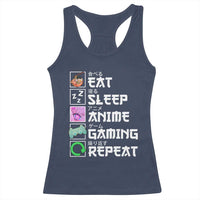 Eat Sleep Anime Gaming Repeat Racerback Tank Top Kawaii Otaku Anime Manga