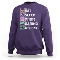 Eat Sleep Anime Gaming Repeat Sweatshirt Kawaii Otaku Anime Manga
