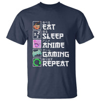 Eat Sleep Anime Gaming Repeat T Shirt Kawaii Otaku Anime Manga