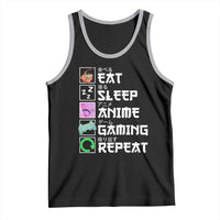 Eat Sleep Anime Gaming Repeat Tank Top Kawaii Otaku Anime Manga