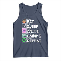 Eat Sleep Anime Gaming Repeat Tank Top Kawaii Otaku Anime Manga