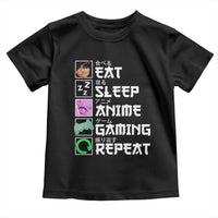 Eat Sleep Anime Gaming Repeat Toddler T Shirt Kawaii Otaku Anime Manga