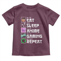 Eat Sleep Anime Gaming Repeat Toddler T Shirt Kawaii Otaku Anime Manga