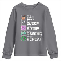Eat Sleep Anime Gaming Repeat Youth Sweatshirt Kawaii Otaku Anime Manga