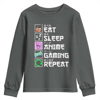 Eat Sleep Anime Gaming Repeat Youth Sweatshirt Kawaii Otaku Anime Manga
