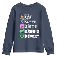 Eat Sleep Anime Gaming Repeat Youth Sweatshirt Kawaii Otaku Anime Manga