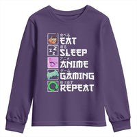 Eat Sleep Anime Gaming Repeat Youth Sweatshirt Kawaii Otaku Anime Manga