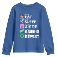Eat Sleep Anime Gaming Repeat Youth Sweatshirt Kawaii Otaku Anime Manga