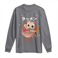 Funny Japanese Kawaii Cat Neko Ramen Long Sleeve Shirt