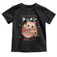 Funny Japanese Kawaii Cat Neko Ramen Toddler T Shirt
