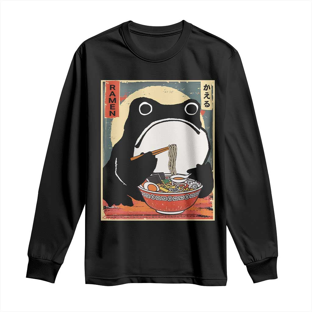 Funny Frog Ramen Japanese Kawaii Anime Long Sleeve Shirt