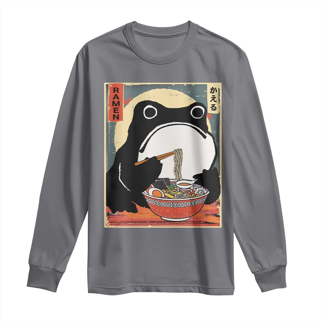 Funny Frog Ramen Japanese Kawaii Anime Long Sleeve Shirt