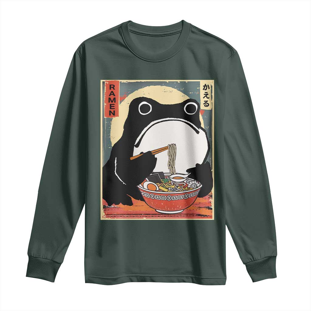 Funny Frog Ramen Japanese Kawaii Anime Long Sleeve Shirt