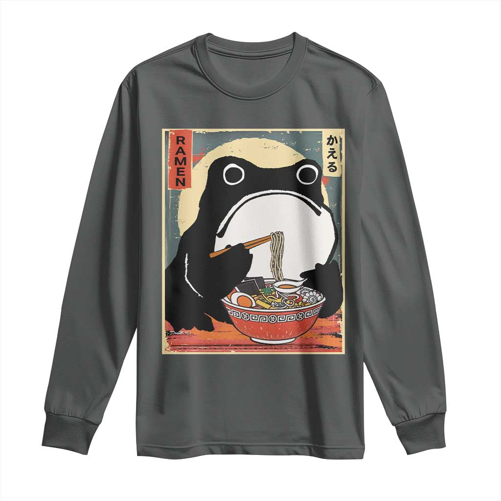 Funny Frog Ramen Japanese Kawaii Anime Long Sleeve Shirt