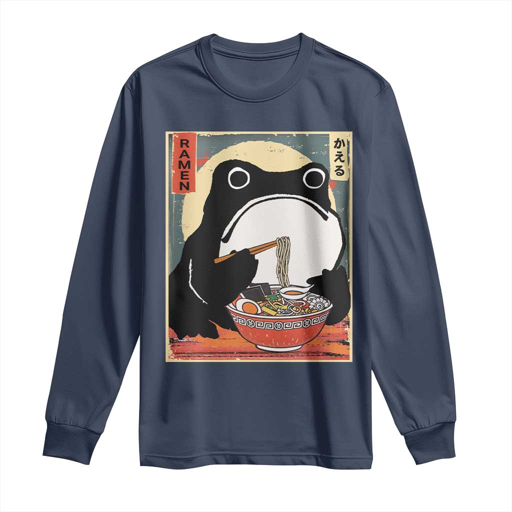 Funny Frog Ramen Japanese Kawaii Anime Long Sleeve Shirt