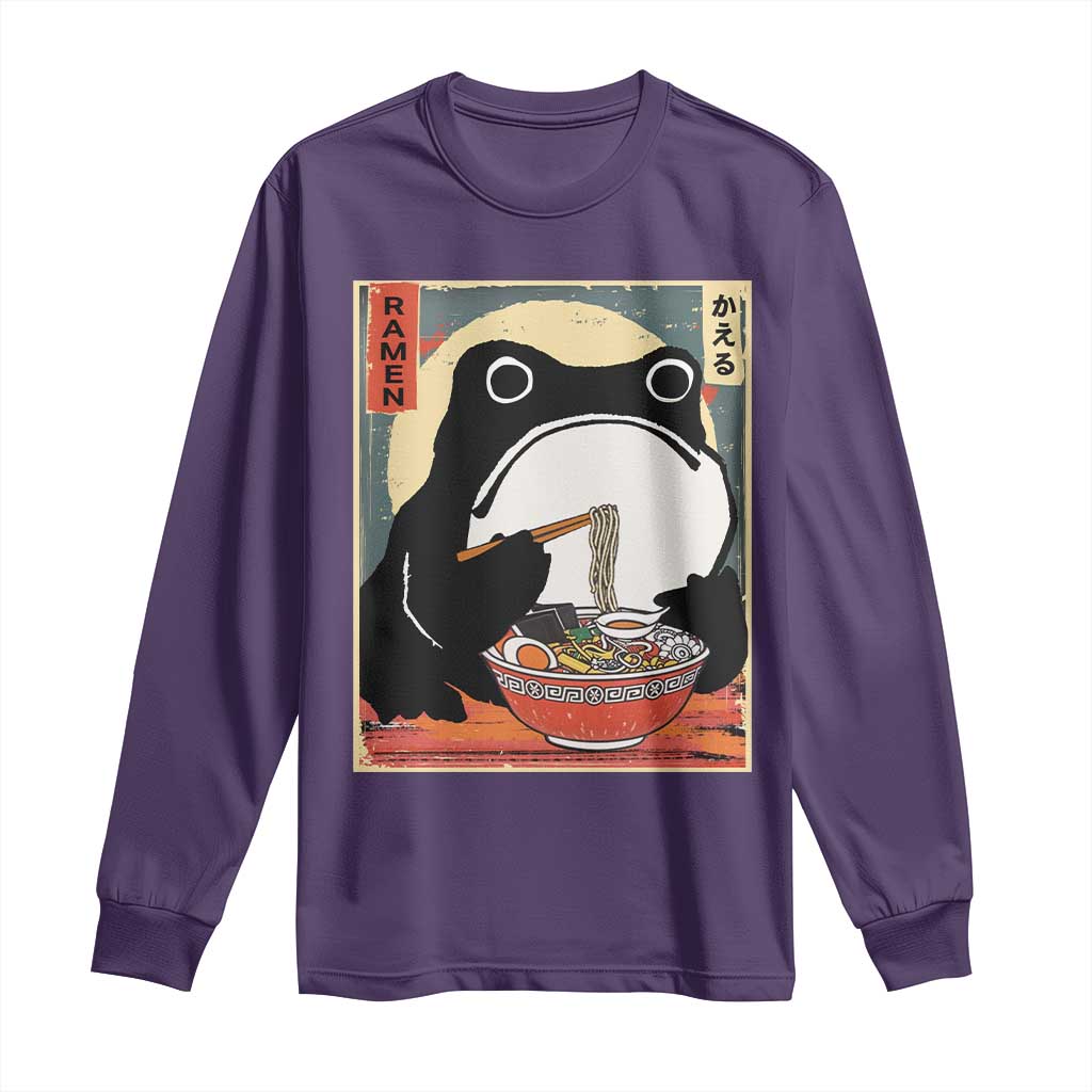 Funny Frog Ramen Japanese Kawaii Anime Long Sleeve Shirt