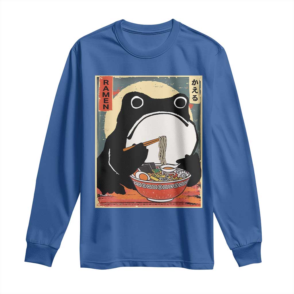 Funny Frog Ramen Japanese Kawaii Anime Long Sleeve Shirt