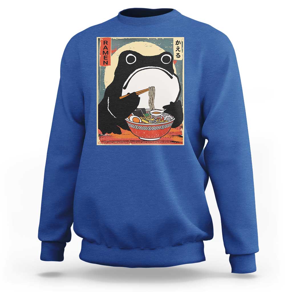 Funny Frog Ramen Japanese Kawaii Anime Sweatshirt