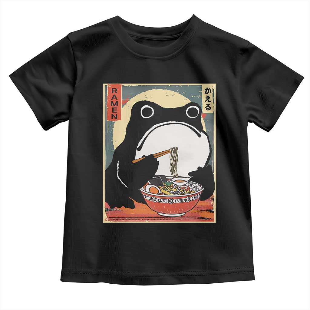 Funny Frog Ramen Japanese Kawaii Anime Toddler T Shirt