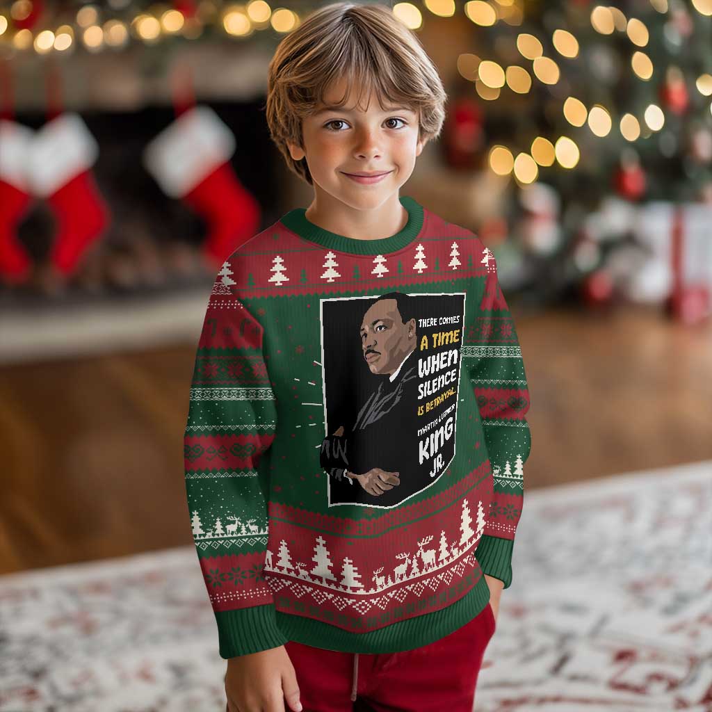 Martin Luther King Jr Quotes Ugly Christmas Sweater There Comes A Time When Silence Is Betrayal MLK Day