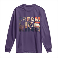 Dream Like King Dr. Martin Luther King Long Sleeve Shirt MLK Day Vintage American Flag