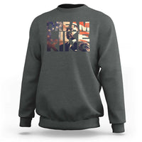 Dream Like King Dr. Martin Luther King Sweatshirt MLK Day Vintage American Flag