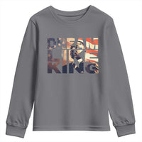 Dream Like King Dr. Martin Luther King Youth Sweatshirt MLK Day Vintage American Flag