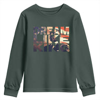 Dream Like King Dr. Martin Luther King Youth Sweatshirt MLK Day Vintage American Flag