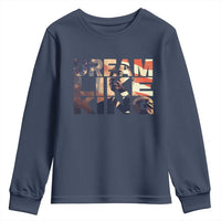 Dream Like King Dr. Martin Luther King Youth Sweatshirt MLK Day Vintage American Flag