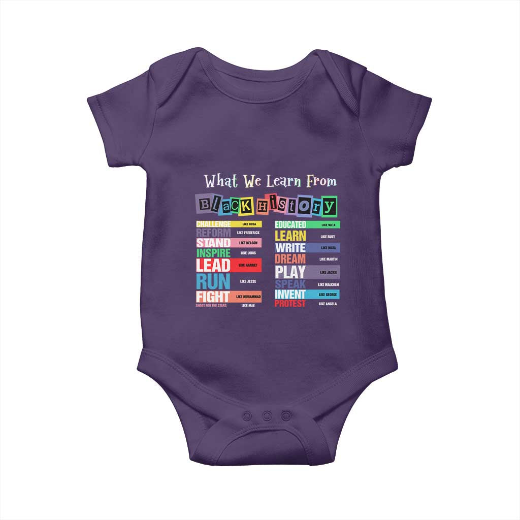 What We Learn From Black History Baby Onesie African American Pride