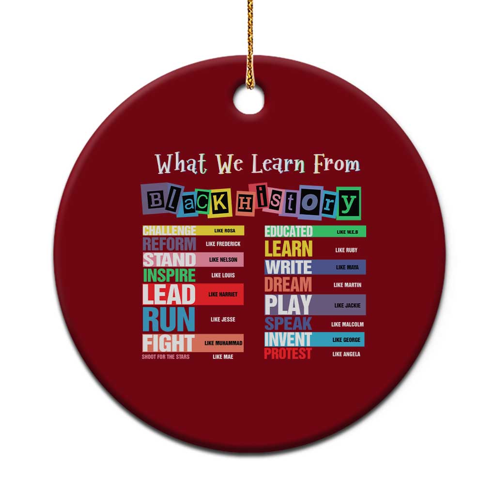 What We Learn From Black History Ceramic Ornament African American Pride